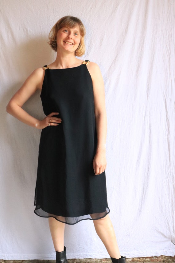 90s black dress, size 10, size 12
