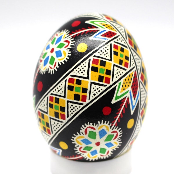 Ukrainian tradition pysanka on goose egg