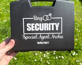 Personalized Ring Security Box | Wedding Day | Ring Bearer | Page Boy | Special Agent | Flower Girl | Bridesmaid