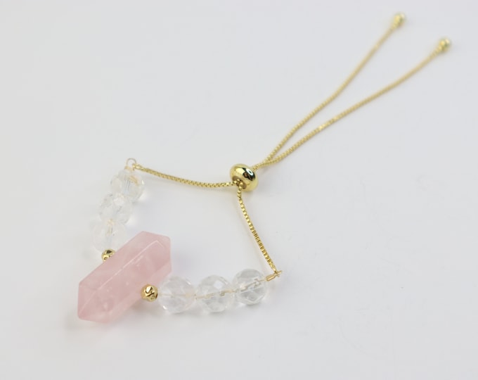 Featured listing image: Rose Quartz Bolo Bracelet