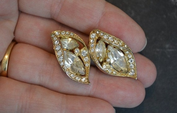 Eisenberg Ice, Pave' Earrings, Vintage Wedding, Wedding Earrings
