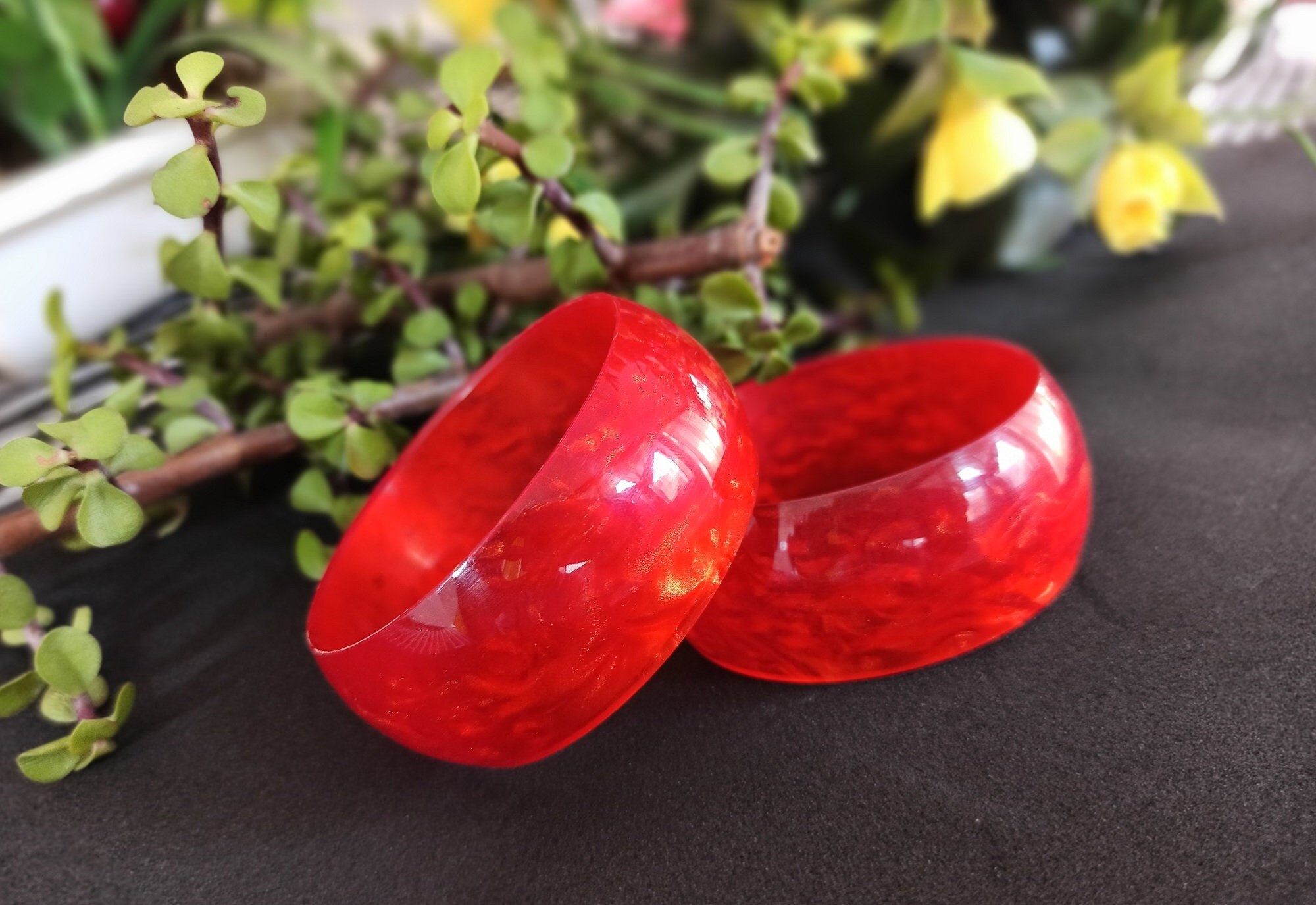 Red Plastic Bracelet Bangle Bracelet Best Friend Bracelet Etsy