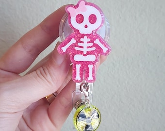 Skeleton Badge reel| Xray Badge Reel| Radiologist Nurse Gift| Rad Tech Badge| Radiologist Tech Gift|Halloween Badge Reel| ID Holder| Badge