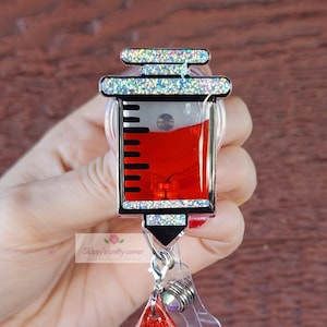 Syringe shaker badge reel| nurse badge reel| syringe badge reel| badge holder| labtech badge| interchangeable badge reel| badge| gift