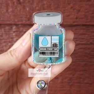 Tears of nursing students shaker badge reel| shaker badge reel| badge holder| badge clip| interchangeable badge| id holder| nurse gift