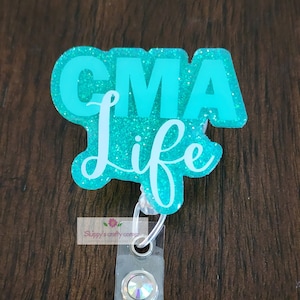 Certified Medical Assistance Badge Reel| Personalized badge holder|CMA Badge Clip|ID Holder| Retractable Badge Ree| interchangeable badge