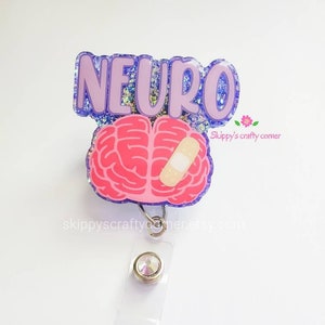 Neuro badge reel| badge holder| medical badge| nurse badge| personalized badge| id holder| badge reel| Neurologist gift| badge| Nurse gift