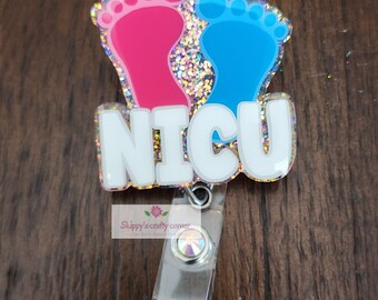 NICU Nurse badge reel| medical badge| Nurse badge reel| badge holder| Id holder| badge reel| retractable badge| interchangeable badge