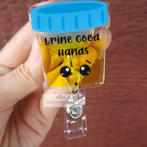 Porta credenciales para orinar, manos sanas, carrete para credenciales de enfermera, carrete para credenciales de técnico de laboratorio, porta credenciales, credencial médica, carrete para credenciales intercambiable, credencial