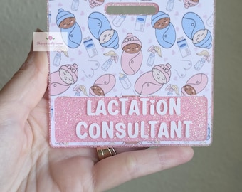 Lactation consultant badge buddy| ibclc badge buddy| badge buddy custom| personalized badge| badge buddy nurse|glitter badge
