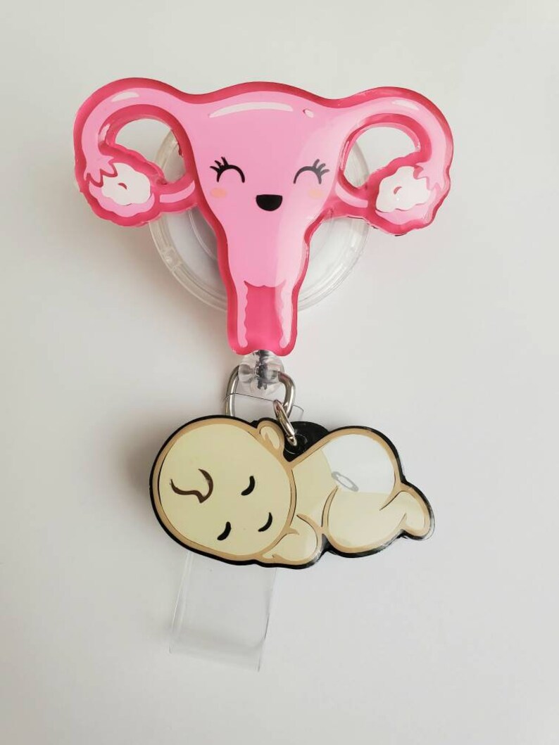 Uterus Badge Reel Ob Gyn Badge Holder L&D Badge Reel | Etsy