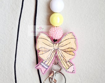 Breakaway pencil bow Lanyard| Teacher badge reel| Teacher Id holder| badge holder| Retractable badge|Teacher gift| back to school| Name tag