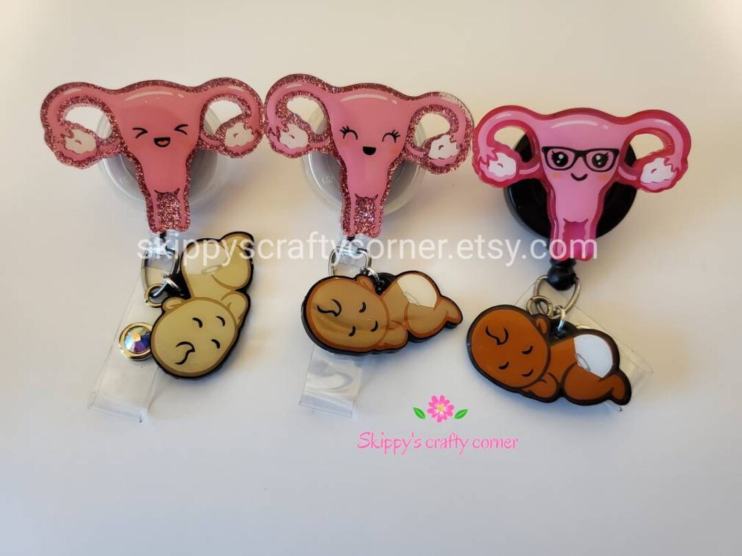Uterus Badge Reel| Ob Gyn Badge Holder| L&D Badge Reel| Retractable ...