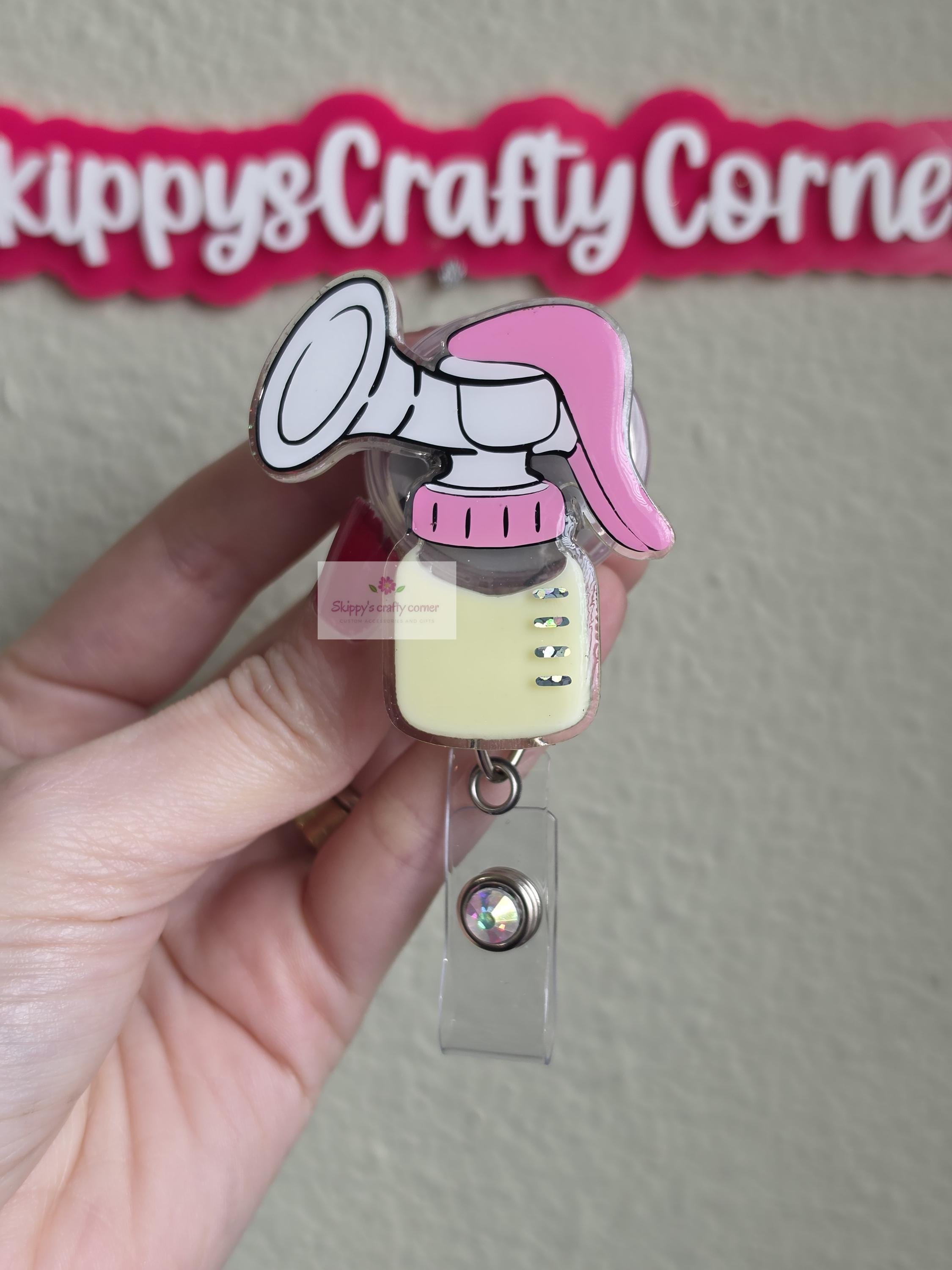 Breast Pump shaker badge reel lactation consultant badge reel Labor and delivery badge reel liquid gold badge reel gift for nurse
