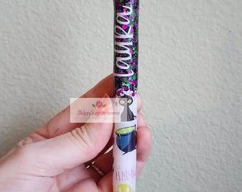 Halloween themed glitter pen| Halloween glitter pen| ghost glitter Pen| glitter pen| personalized glitter pen| Halloween pens| pens