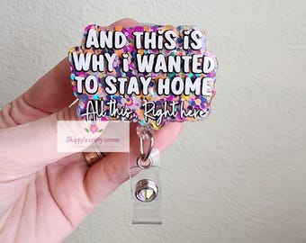 All this right here badge reel| funny badge reel| badge holder| badge clip| id holder| badge reel funny| personalized badge| glitter badge|