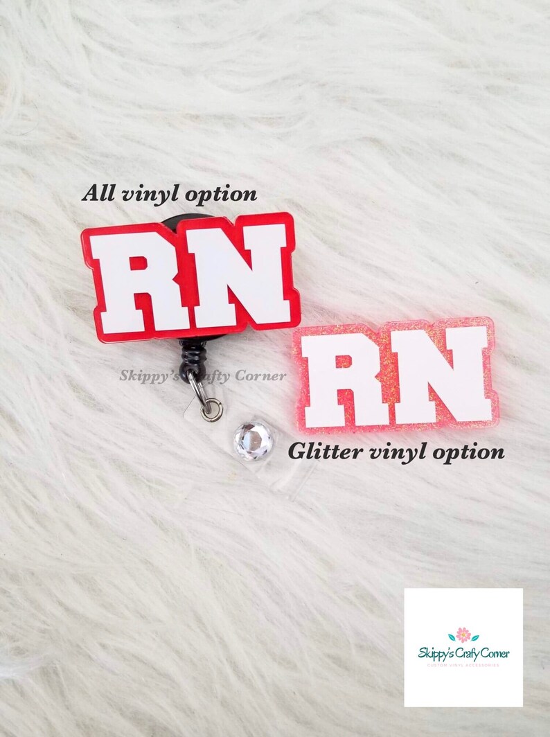 RN Badge ReelNurse Retractable IDRedPersonalized Badge HolderNurse GiftNursing SchoolNurse Graduation GiftID Holder