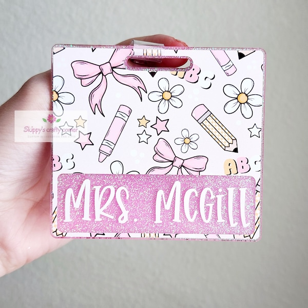 Personalized Teacher Badge Buddy | School badge buddy| Teacher gift| End of school year gift