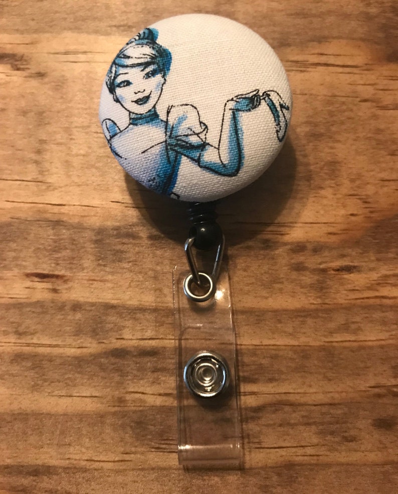 Cinderella Badge Reel Disney Princess ID Holder Disney Etsy