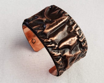 Copper Form-Folded Layered Cuff Bracelet