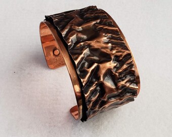 Copper Form-Folded Layered Cuff Bracelet