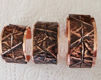 Copper Form-Folded Layered Cuff Bracelet