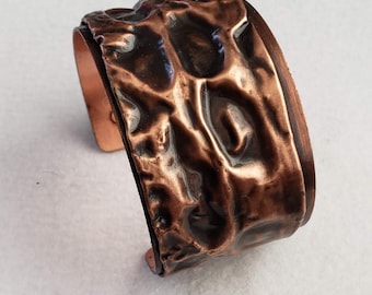 Copper Form-Folded Layered Cuff Bracelet