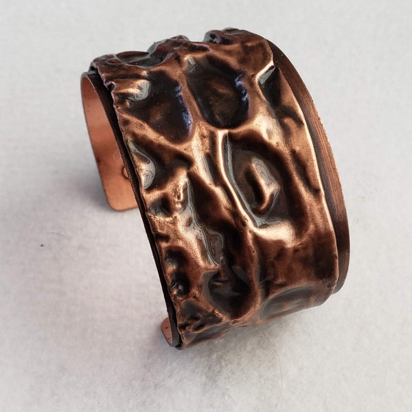 Copper Form-Folded Layered Cuff Bracelet
