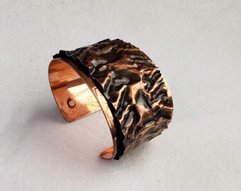 Copper Form-Folded Layered Cuff Bracelet