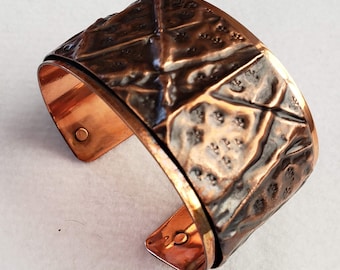 Copper Form-Folded Layered Cuff Bracelet