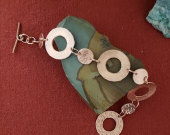Copper Textured Washer Bangle
