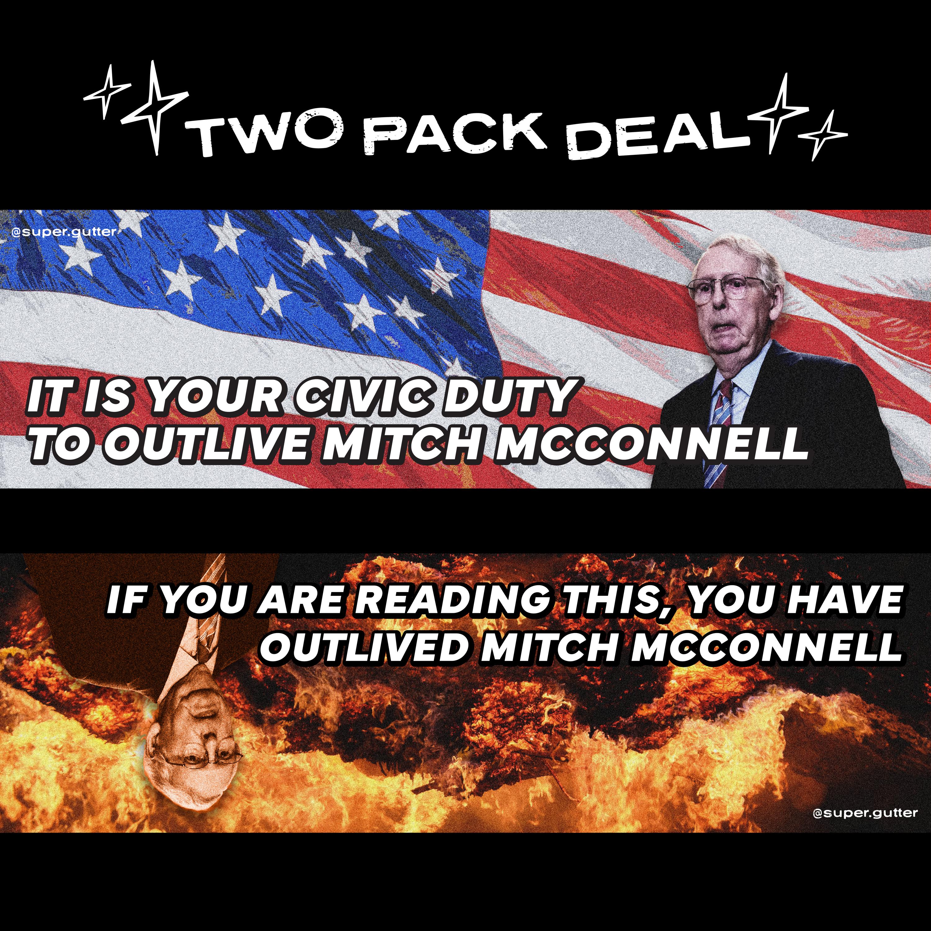 2 PACK DEAL | M*tch Mcc*nnell Bumper Sticker Set
