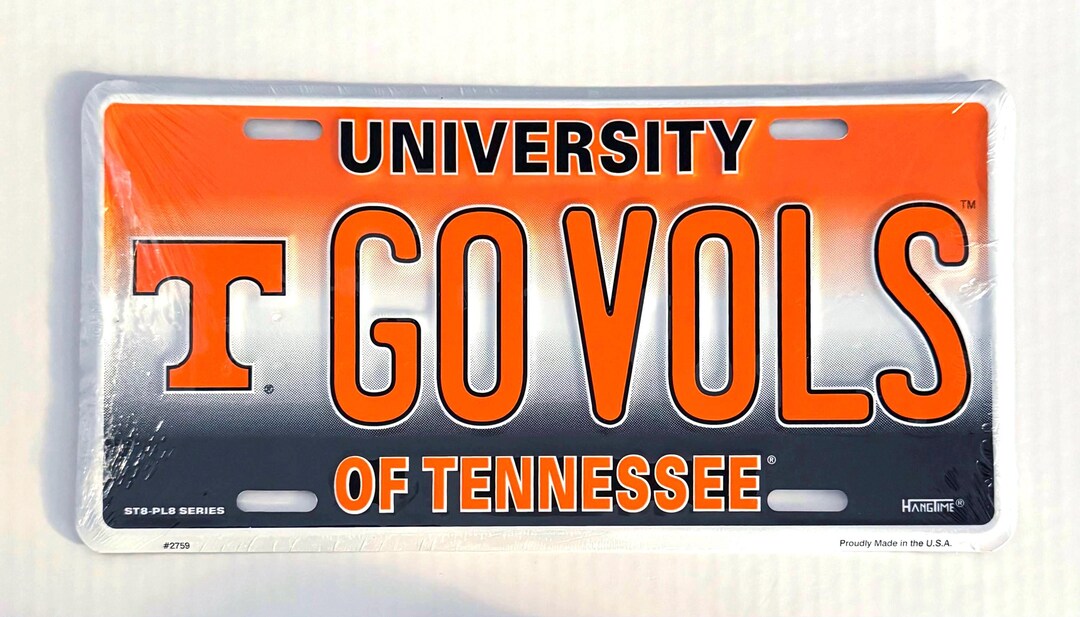 TENNESSEE GOVOLS Football Team Metal Embossed Aluminum License Plate - Etsy
