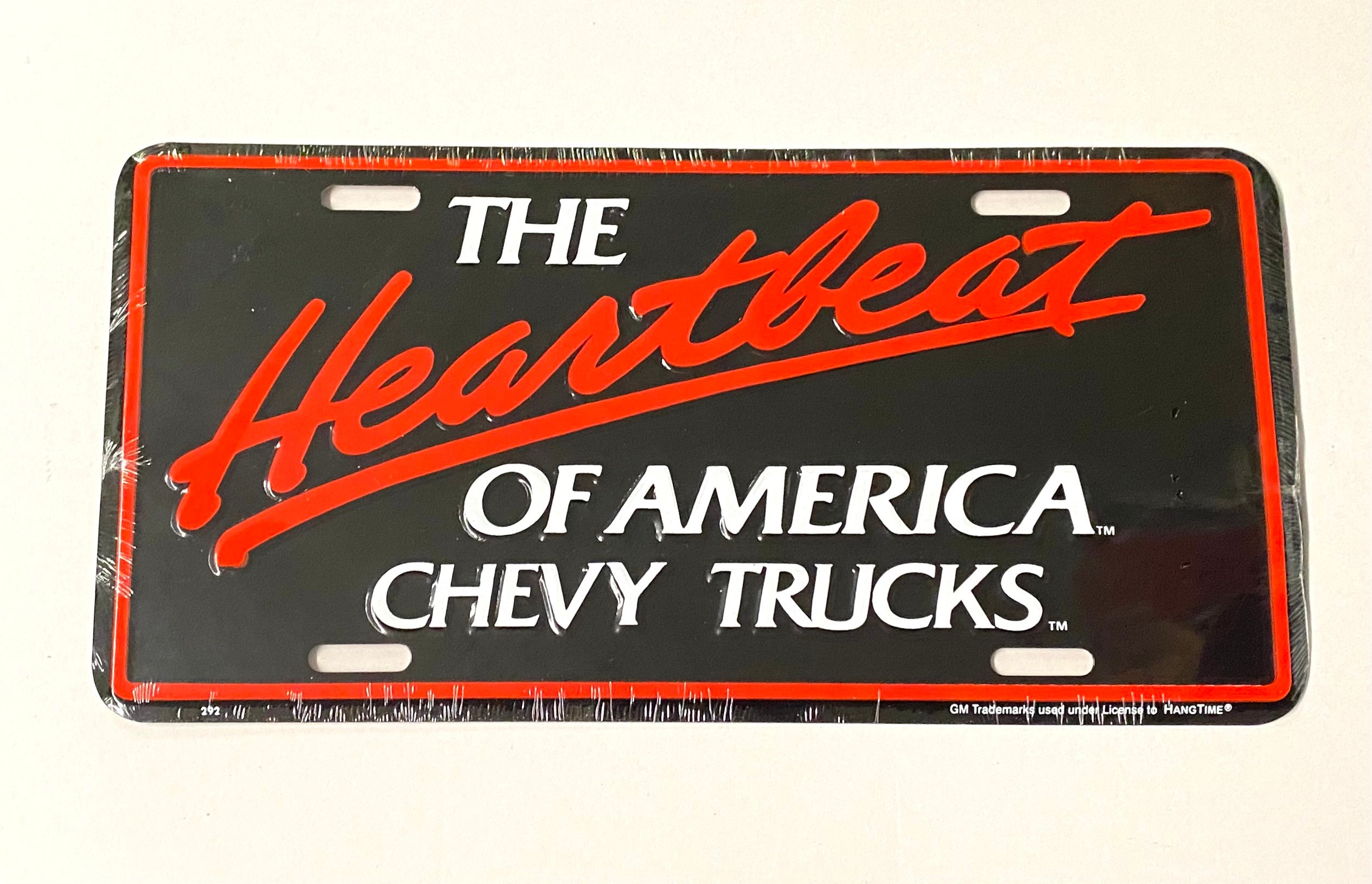 Embossed Chevrolet License Plate: the Heartbeat of America Chevy