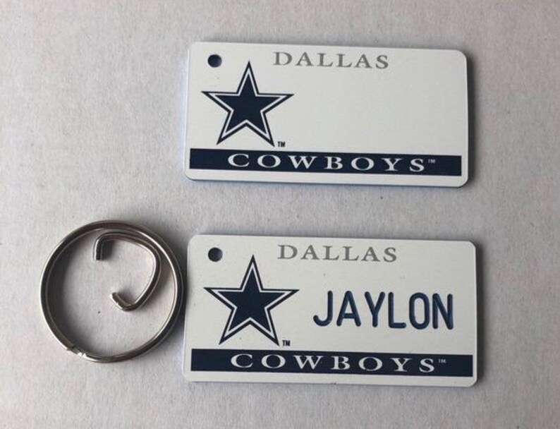 New York Jets or NY Giants Metal Aluminum License Plate Or Engravable Keychains