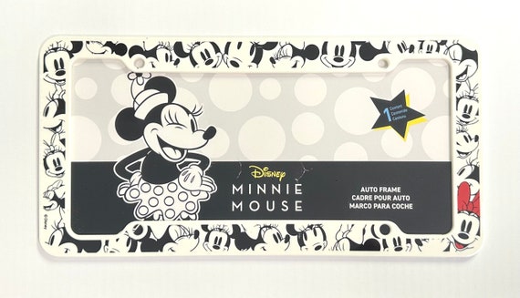 Minnie Mouse License Plate Frame - White Plastic Universal Fit - Etsy