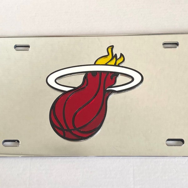Miami Heat License Plate Frame Etsy