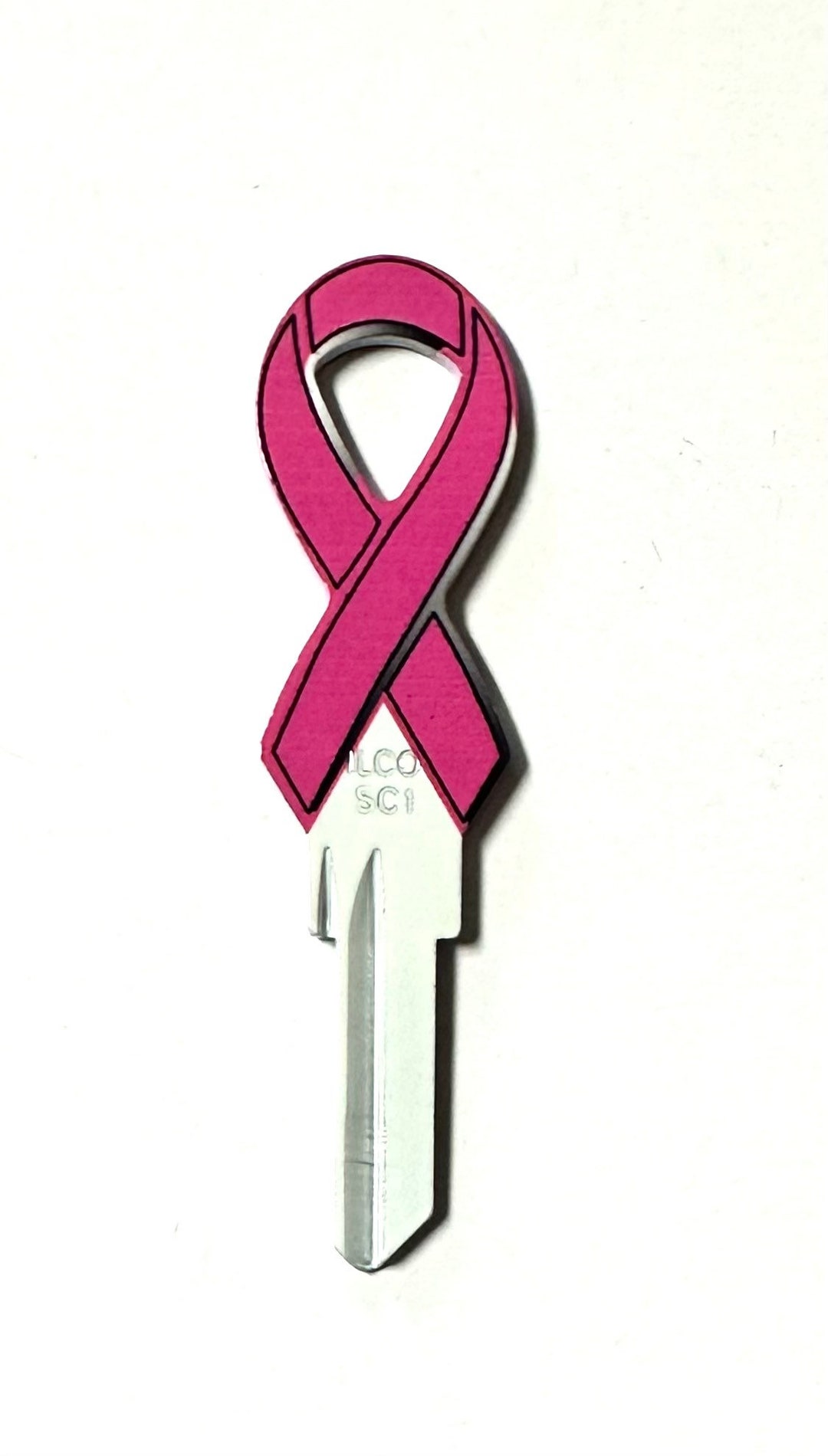 Breast Cancer Awareness Pink Ribbon House Key Blank Kwikset KW1/KW10 ...