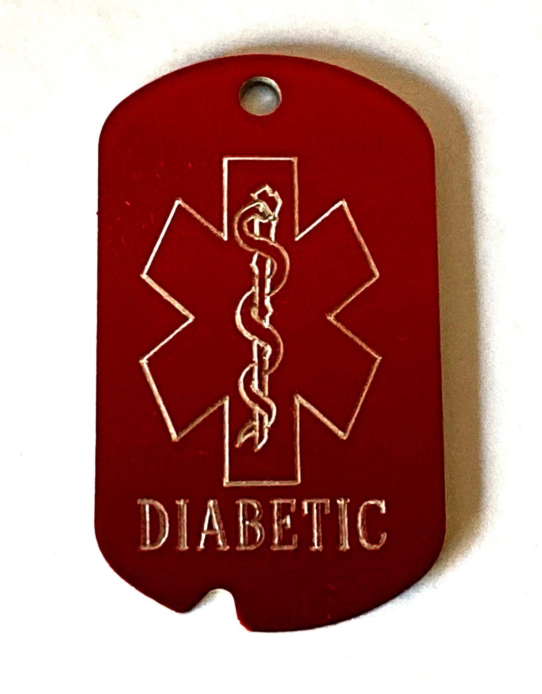 Medical Alert Necklace Custom Engraved Medic ID Military Dog Tag ...