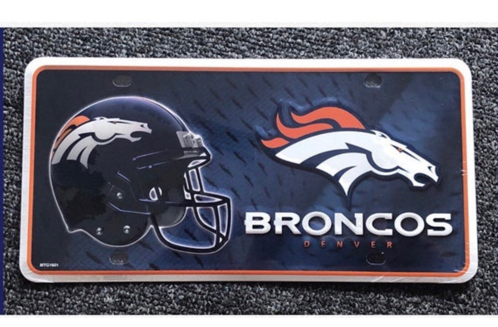 Denver Broncos Rare Metal Aluminum License Plate Etsy