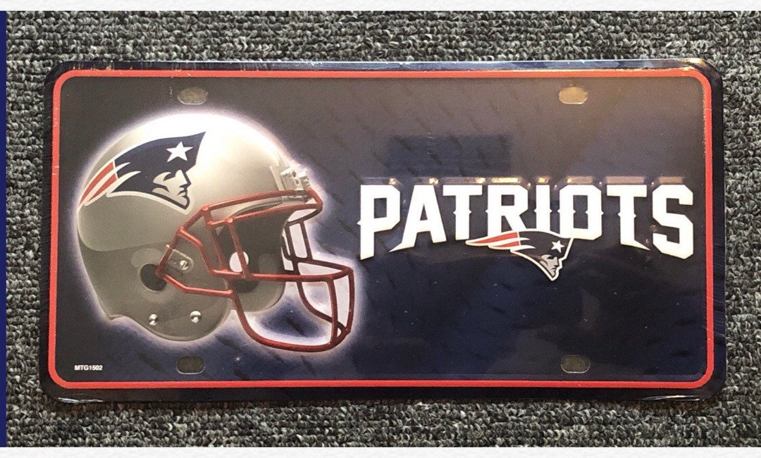 New England Patriots Metal Aluminum License Plate Etsy