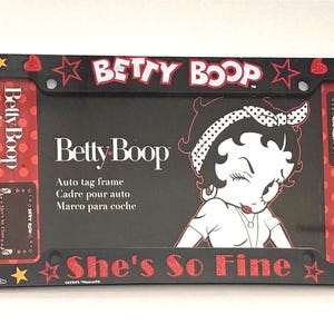 License Plate Frame Betty Boop - Etsy