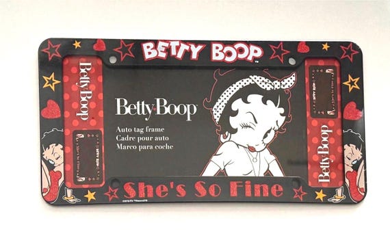 Betty Boop ,minnie Mouse License Plate Frame: Universal Fit Car