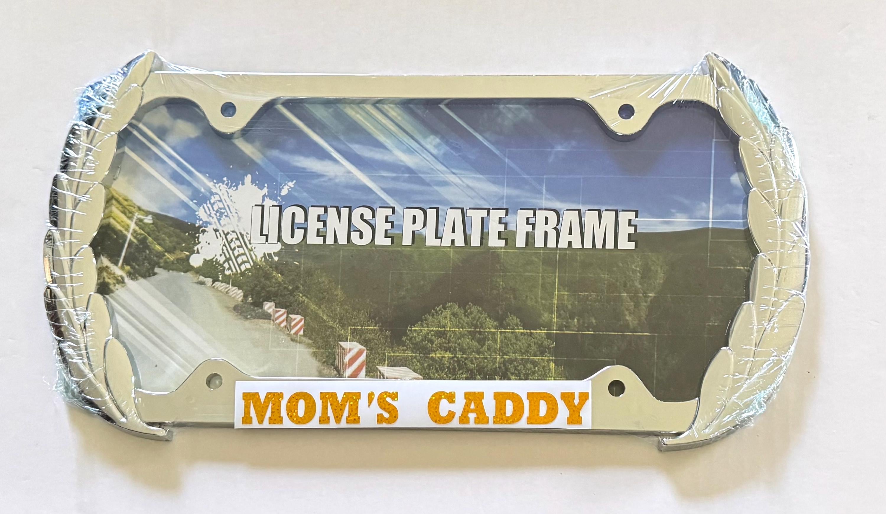Chrome or Black Metal License Plate Frame: Cadi Style Car Decor