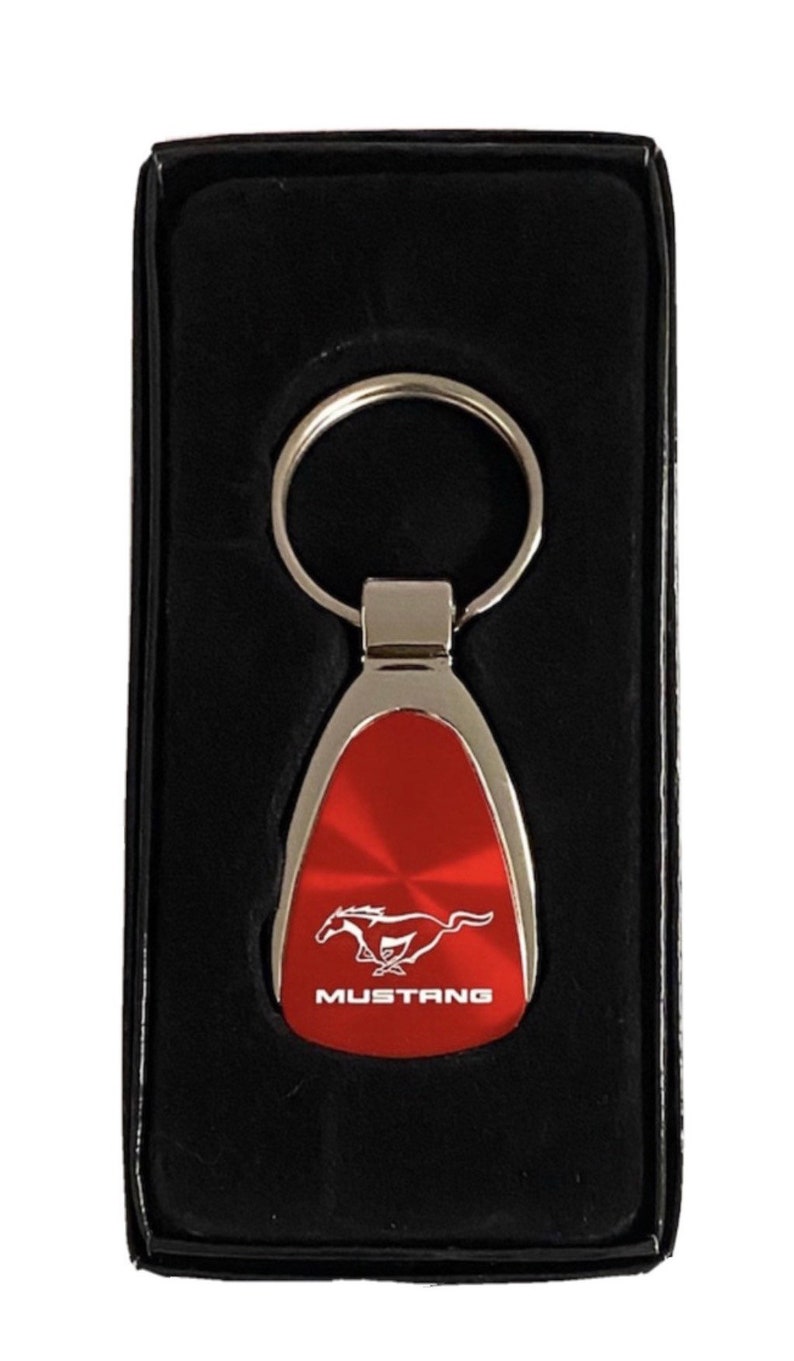 Personalized Mustang Keychain: Chrome Metal Car Logo, Custom Name ...