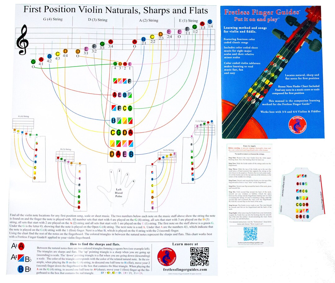 Learn How to Play Violin Book, Poster and Free Violin Guide Etsy