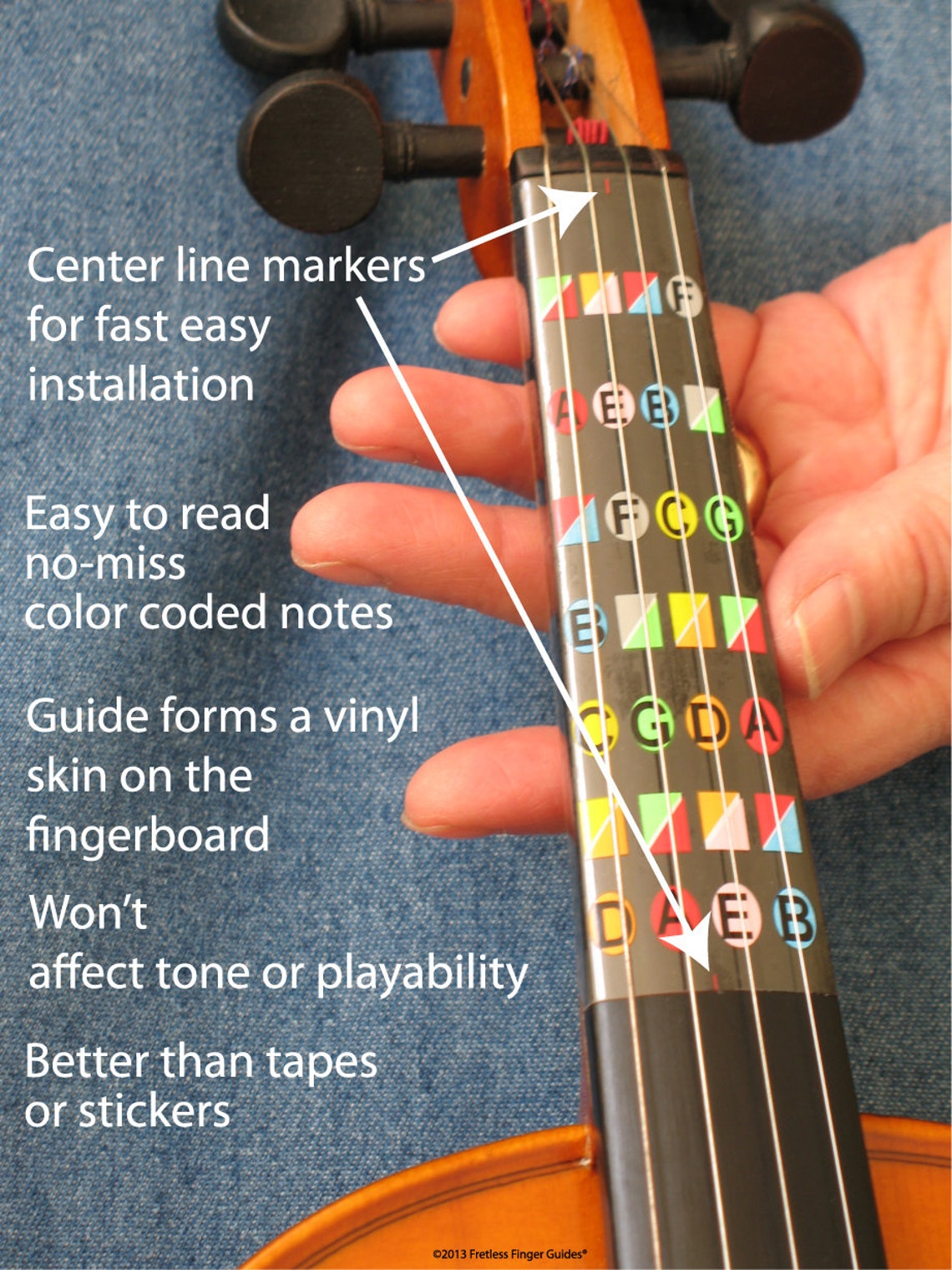 Learn How to Play Violin With Fretless Finger Guides for Full Etsy
