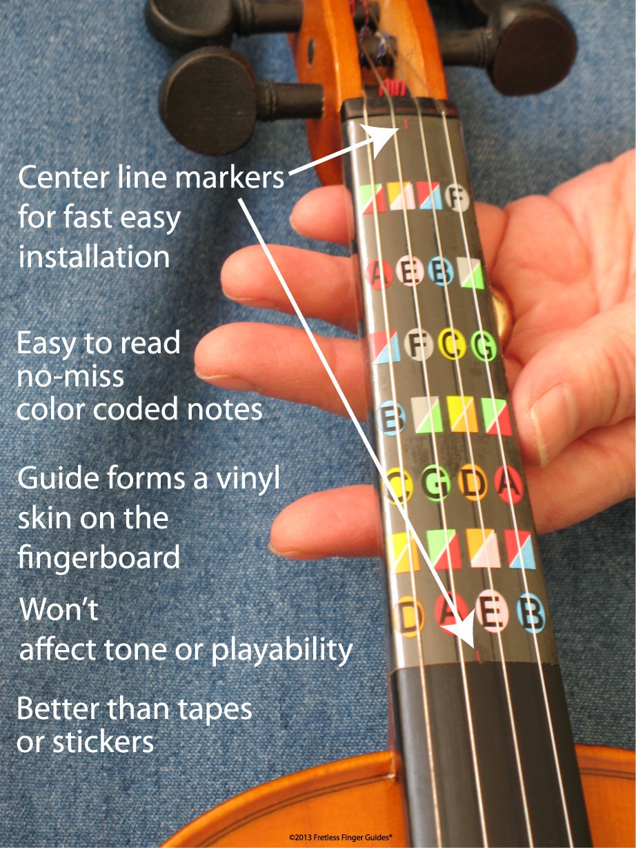 Learn How to Play Violin With Fretless Finger Guides for Full Etsy