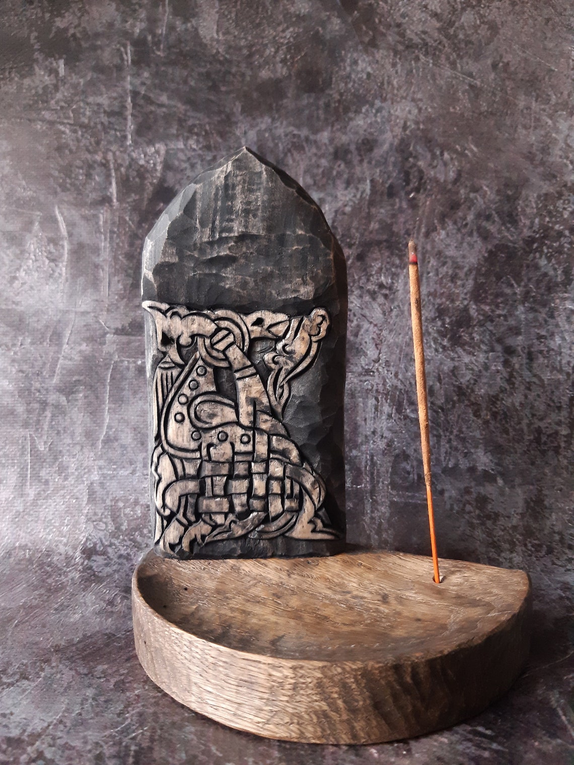 Backflow Incense Burner Picture Stone, Wooden Backflow Incense Burner