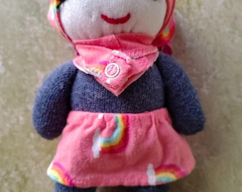 Handmade Winter Rag Doll: Soft Boy Doll, 20cm